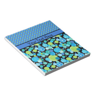 Benutzerdefiniertes Notepad oder Jotter Quirky Blu Notizblock