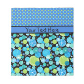 Benutzerdefiniertes Notepad oder Jotter Quirky Blu Notizblock (Vorderseite)