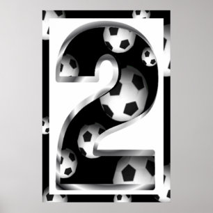 Benutzerdefiniertes Nr. 2 Fußballplakat Poster