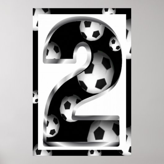 Benutzerdefiniertes Nr. 2 Fußballplakat Poster (Vorne)