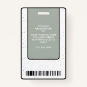 Benutzerdefiniertes Nurve Zuhause Health Aide Foto Ausweis (Rückseite)