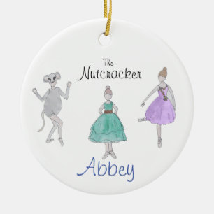 Benutzerdefiniertes Nutcracker-Party-Girl/Maus/Blu Keramik Ornament