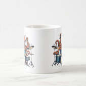 Benutzerdefiniertes Octopus-Drummer-Design Kaffeetasse (Mittel)