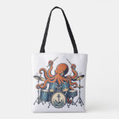 Benutzerdefiniertes Octopus-Drummer-Design Tasche (Rückseite)