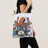 Benutzerdefiniertes Octopus-Drummer-Design Tasche (Von Nahem)