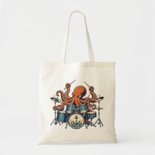 Benutzerdefiniertes Octopus-Drummer-Design Tragetasche
