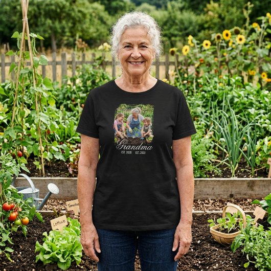 Benutzerdefiniertes Oma-Foto-Erinnerungsgeschenk p T-Shirt