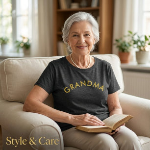 Benutzerdefiniertes Oma-Text-Plus Size T-Shirt Fam
