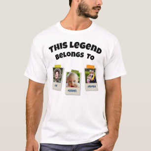 Benutzerdefiniertes Opa-Foto Retro Diese Legende g T-Shirt