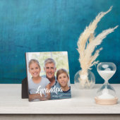 Benutzerdefiniertes Opa-Modernes-Skript-Foto Fotoplatte (InSitu)