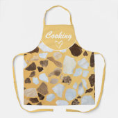 Benutzerdefiniertes Orange Brown Terrazzo Muster Schürze (Vorderseite)