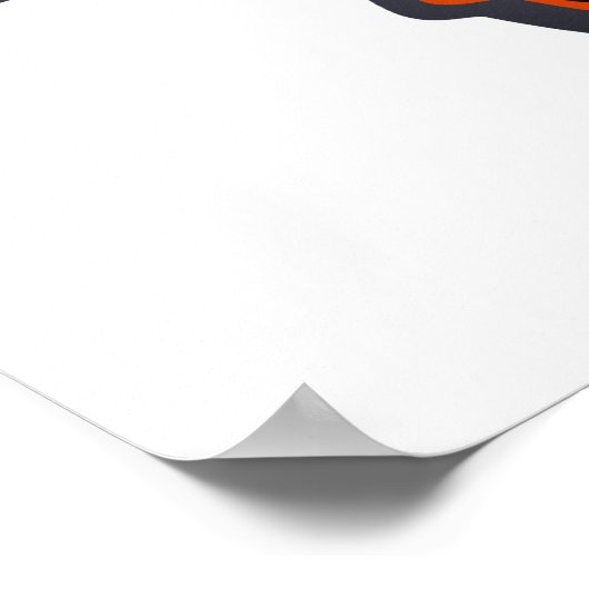 Benutzerdefiniertes Orange Butterfly Split Monogra Poster (Ecke)