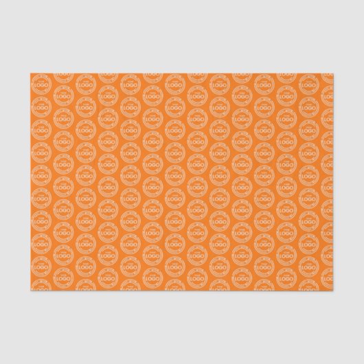 Benutzerdefiniertes Orange-Logo Seidenpapier (Vorderseite)