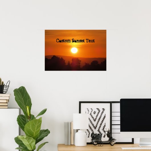 Benutzerdefiniertes Orange Sunset Poster (Heimbüro)