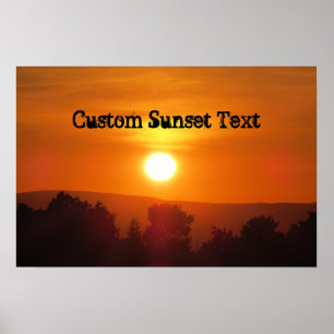 Benutzerdefiniertes Orange Sunset Poster