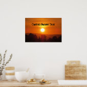 Benutzerdefiniertes Orange Sunset Poster (Küche)
