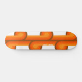 Benutzerdefiniertes Orange Yellow Brown Retro Mod Skateboard (Horizontal)
