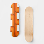Benutzerdefiniertes Orange Yellow Brown Retro Mod Skateboard (Vorderseite)