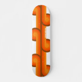 Benutzerdefiniertes Orange Yellow Brown Retro Mod Skateboard (Vorne)