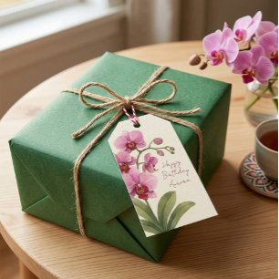 Benutzerdefiniertes Orchideen-Blumengeschenk-Tag Geschenkanhänger