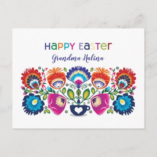 Benutzerdefiniertes OsterFolklore Postkarte (Vorderseite)