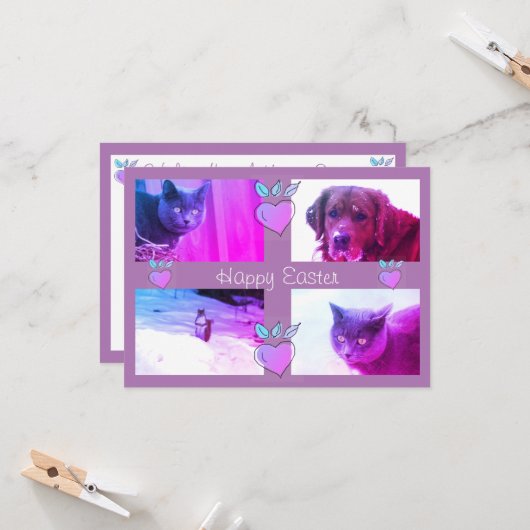 Benutzerdefiniertes OsterFoto Karte (Vorderseite/Rückseite Beispiel)