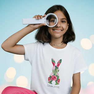 Benutzerdefiniertes Osterhasen-T-Shirt für Mädchen T-Shirt