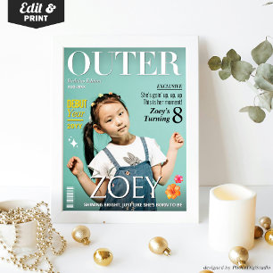 Benutzerdefiniertes OUTER-Magazincover für jugendl Poster