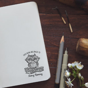 Benutzerdefiniertes Owl-Buchzeichen Gummistempel