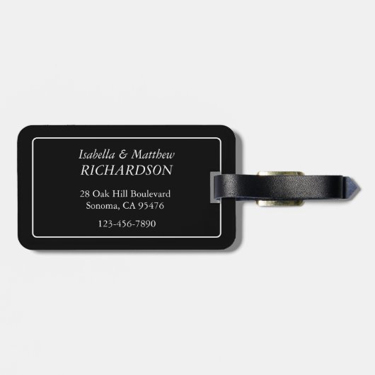 Benutzerdefiniertes Paar Gepäckanhänger (Rückseite horizontal)