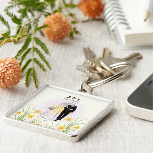 Benutzerdefiniertes Paar-Illustrationsgeschenk – Schlüsselanhänger