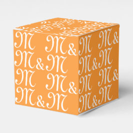 Benutzerdefiniertes Paar Initial Monogramm Safronm Geschenkschachtel