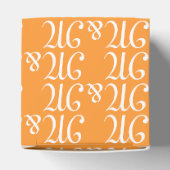 Benutzerdefiniertes Paar Initial Monogramm Safronm Geschenkschachtel (Oben)