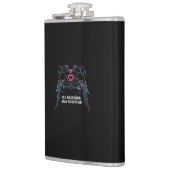 Benutzerdefiniertes Paar-Jubiläums-Neon-Papageien- Flachmann (Links)