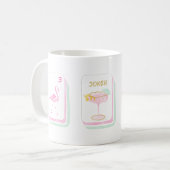 Benutzerdefiniertes Palm Beach Mahjong Monogramm Kaffeetasse (Vorderseite Links)