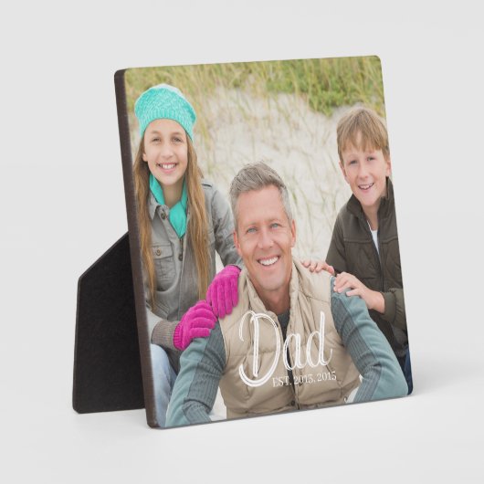 Benutzerdefiniertes Papa Etabliert Foto Fotoplatte (Vorderseite)