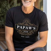 Benutzerdefiniertes Papaw's Pub Zuhause Bar Year e T-Shirt