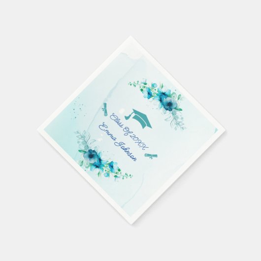 Benutzerdefiniertes Papier für die blaue Blume Abs Serviette (Ecke)