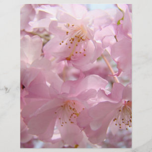 Benutzerdefiniertes Papier für Flyer mit rosa Blüt