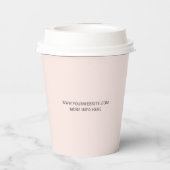 Benutzerdefiniertes Papier mit dem Logo "Pink & He Pappbecher (Rückseite)