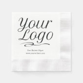 Benutzerdefiniertes Papier mit Logos und Werbetext Serviette (Vorderseite)