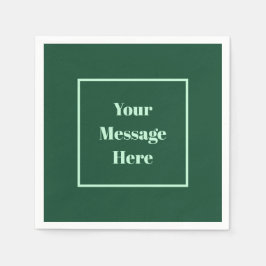Benutzerdefiniertes Party dunkelgrün und Minze grü Serviette