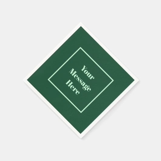 Benutzerdefiniertes Party dunkelgrün und Minze grü Serviette (Ecke)