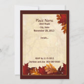 Benutzerdefiniertes Party für Blätter im Herbstfar Einladung (Rückseite)