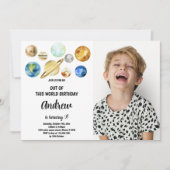 Benutzerdefiniertes Party für den Weltraum Einladung (Vorderseite)