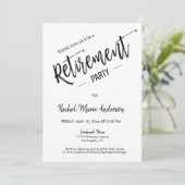 Benutzerdefiniertes Party für die Minimalistische Einladung (Stehend Vorderseite)