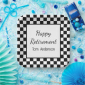 Benutzerdefiniertes Party für die schwarz karierte Pappteller (Party)