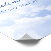 Benutzerdefiniertes Party für Funkelnd blaue Wolke Poster (Ecke)