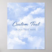 Benutzerdefiniertes Party für Funkelnd blaue Wolke Poster (Vorne)