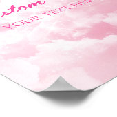 Benutzerdefiniertes Party für Funkelnd rosa Wolken Poster (Ecke)